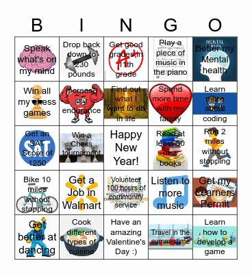 Andy's 2023 Bingo Card Bingo Card