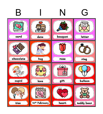 Valentine's Day Bingo Card