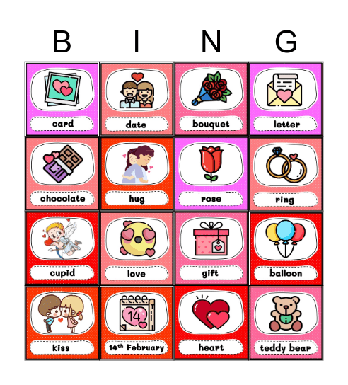 Valentine's Day Bingo Card