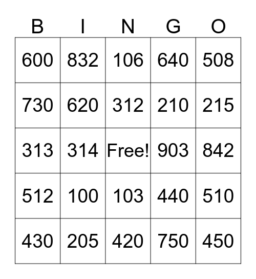 Los Numeros Bingo Card