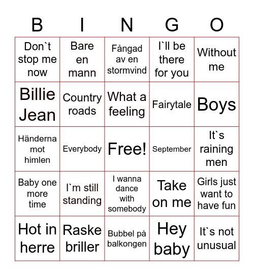 40 years of gold Bingo Card