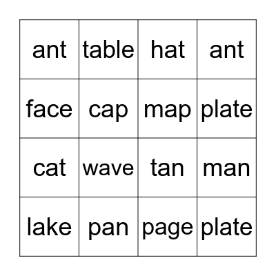 WORDS! WORDS! WORDS! Bingo Card