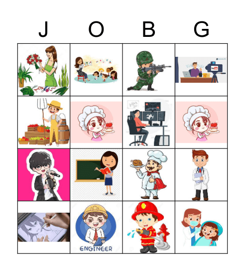 Occupation Bingo Card