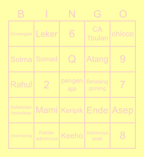 yeeun8fb Bingo Card