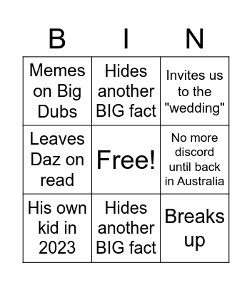 Future Bingo Card