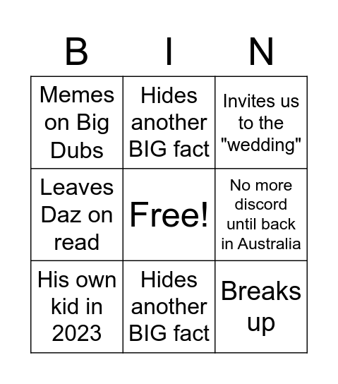 Future Bingo Card