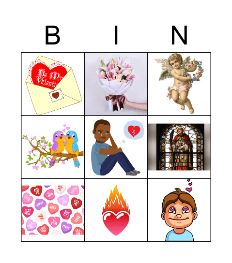 Valentine's Day Vocabulary Bingo Card