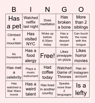Kapturall Bingo! Bingo Card