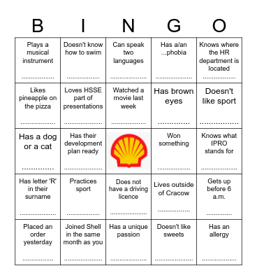 UK Team Building - FIND SOMEONE WHO... Bingo Card