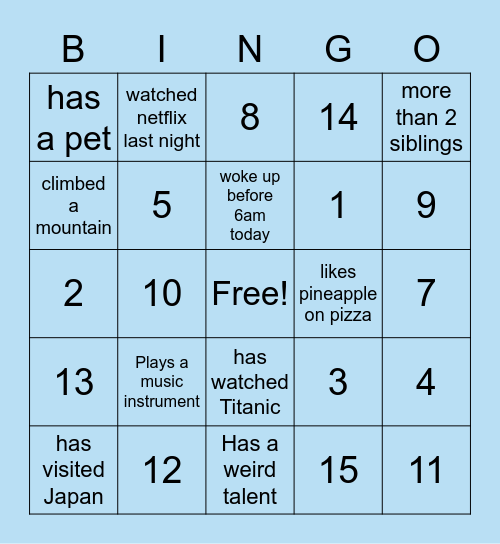 Kapturall Bingo! Bingo Card