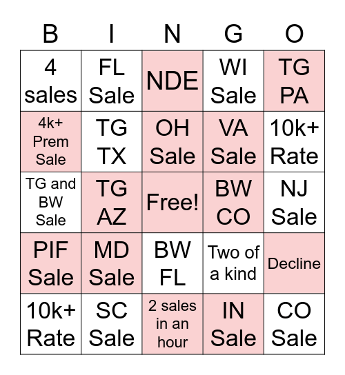 Agency Auto Valentines Bingo! Bingo Card