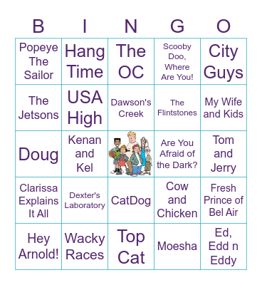 90s TV & Movies Bingo Card
