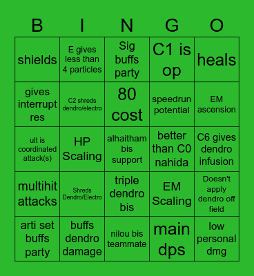 Baizhu Bingo Card