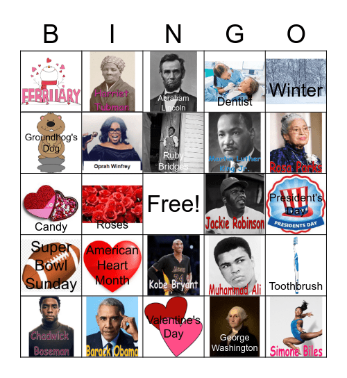 February Bingo Card