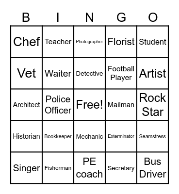 Career BINGO Card
