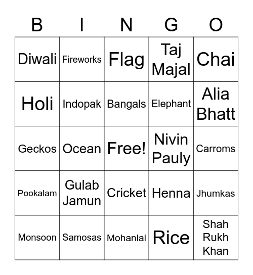 BINGO Card