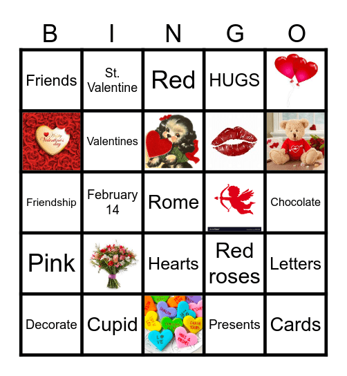Valentine's Day Bingo Card