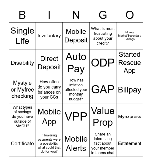 Bingo Card