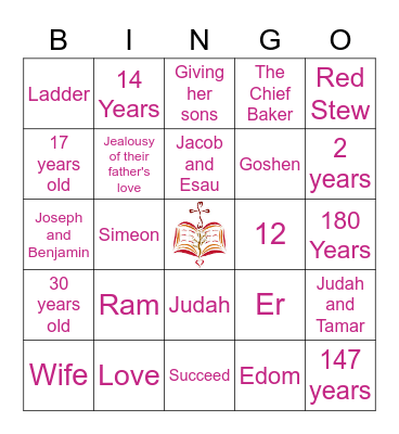 Bible Bingo Card