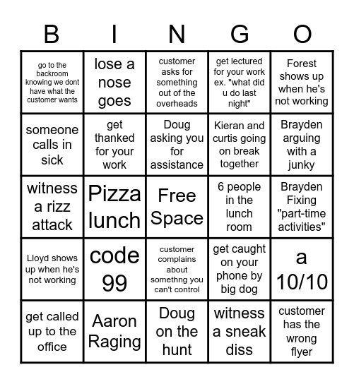 Freshco Bingo Card