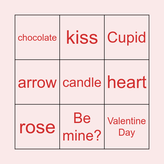 LKS Galentine Bingo Card