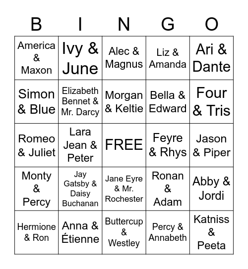 Book Lover's Bingo Card