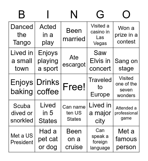 Bestie Bingo Card