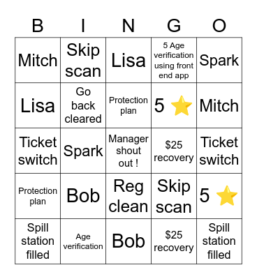 Front end Bingo Card