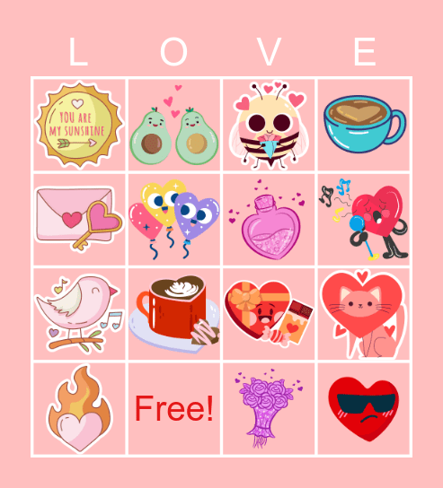 OBGYN Valentines Bingo Card