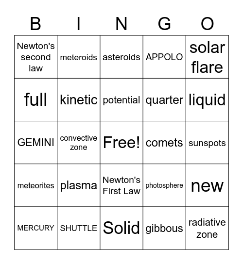 Bingo Card