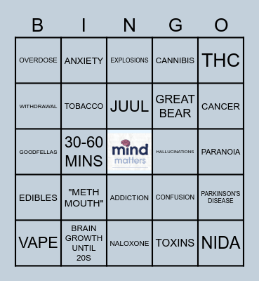 MIND MATTERS Bingo Card