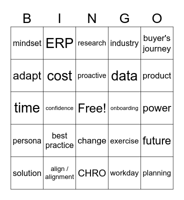 Buzzword Bingo Card