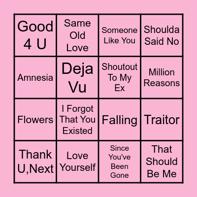 Valentines Singo! Bingo Card