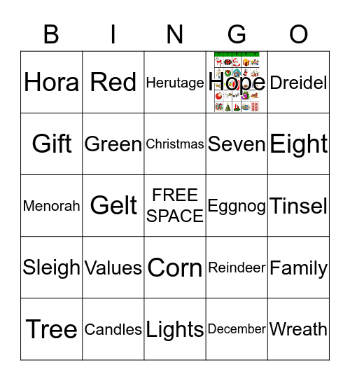 Holiday Bingo!! Bingo Card