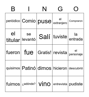 Loteria Bingo Card