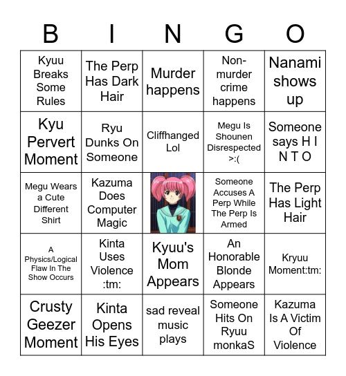 Detective School Bingo Lol Bingo Card