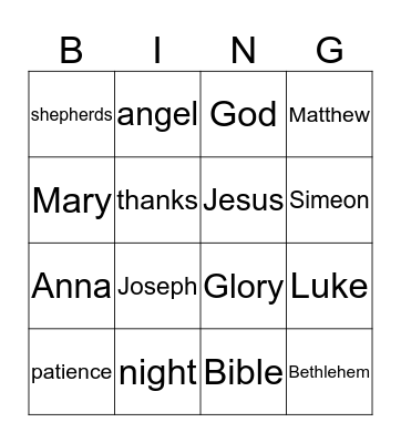 Christmas BINGO Card