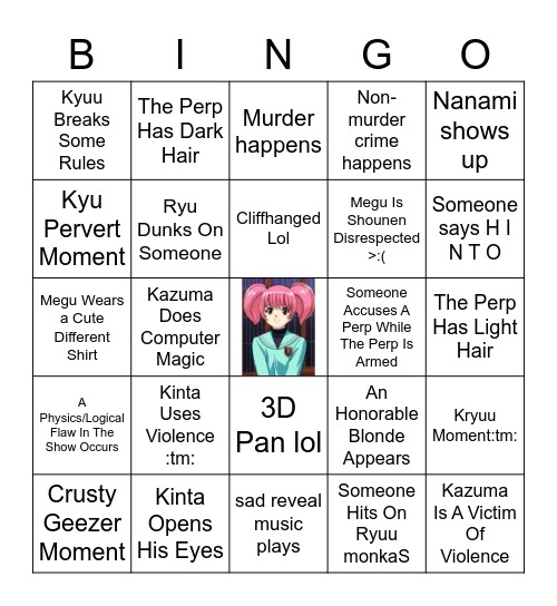 Detective School Bingo Lol Bingo Card