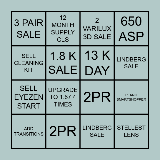 STORE BINGO WK 7 Bingo Card