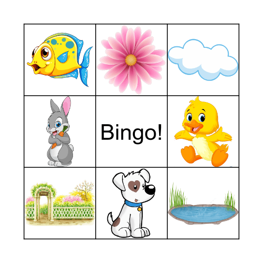 Bingo: Animais Bingo Card