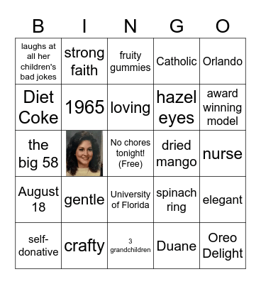 Mom's Birthday Bingo! Bingo Card