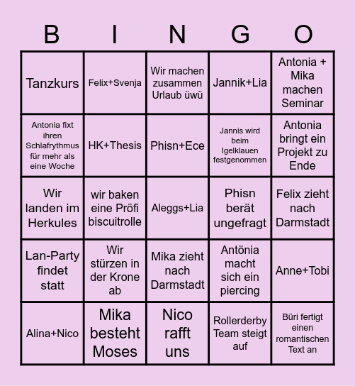 2023 Bingö Bingo Card