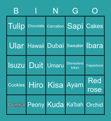 Hatsuharu's Bingo Card