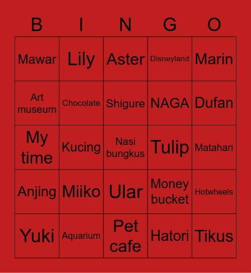 Bingo Card