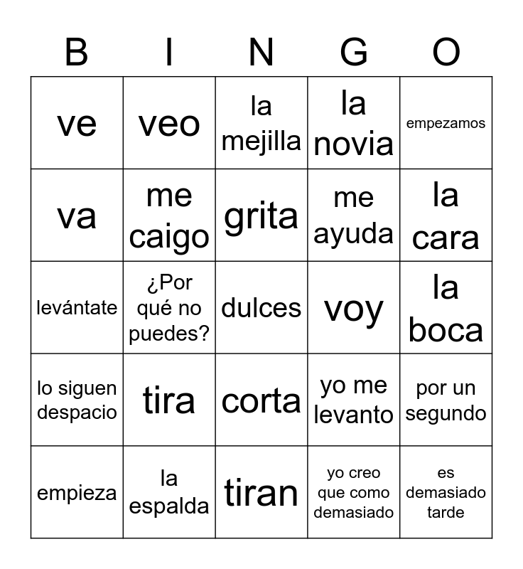 Isabela captura un congo 410 parte 2 Bingo Card