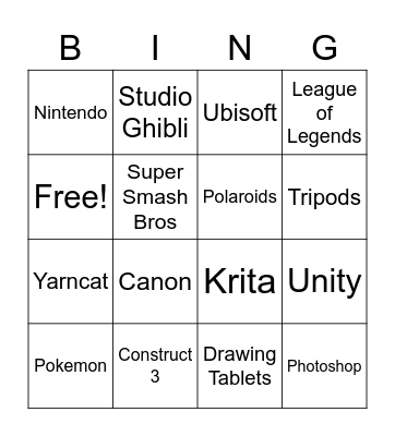 DMC Bingo Card