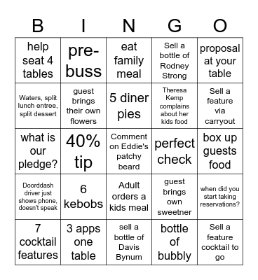 Happy Valentine's Day Bingo Card