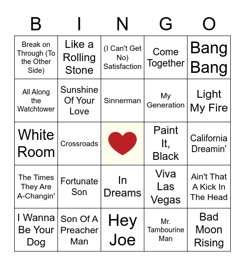 60-tallet! Bingo Card