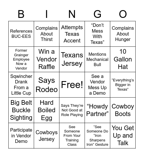 GSM BINGO Card