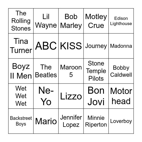 Love2 Bingo Card
